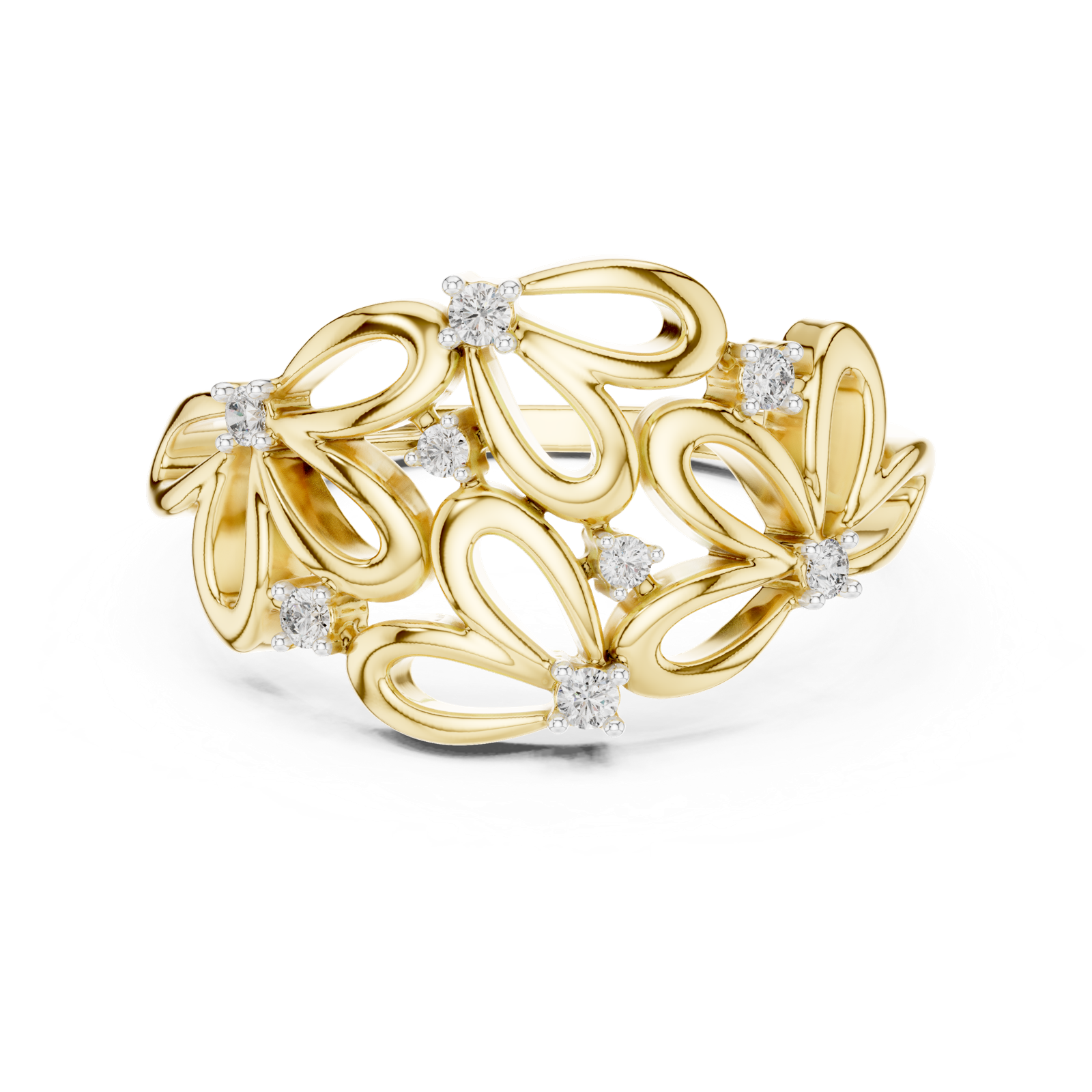 Gold Ring 12-10070@L, Yellow Gold
