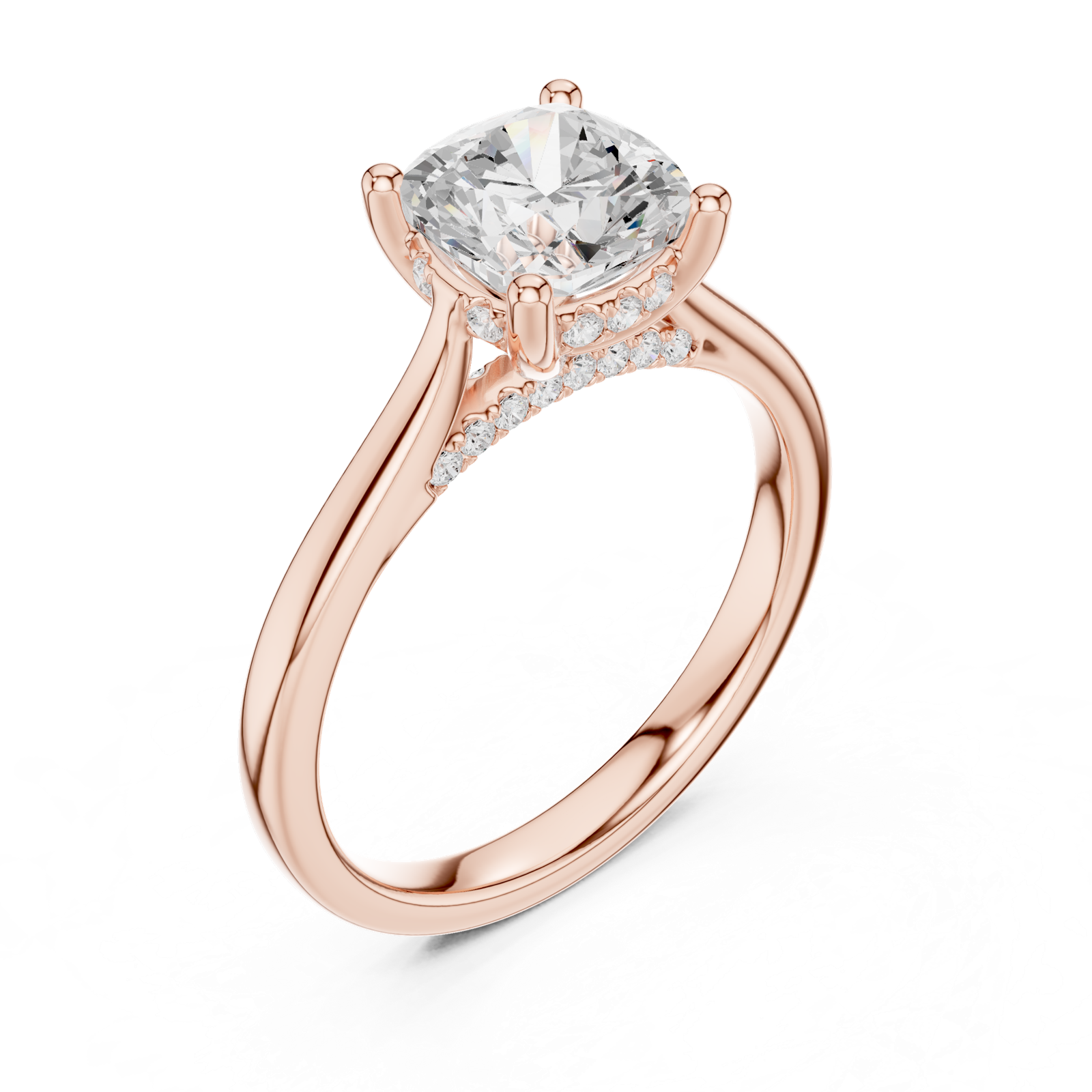 Gold Ring DDLR-854, Rose Gold, view 2