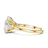 Gold Ring DDLR-175, Pear center stone, Yellow Gold, view 3