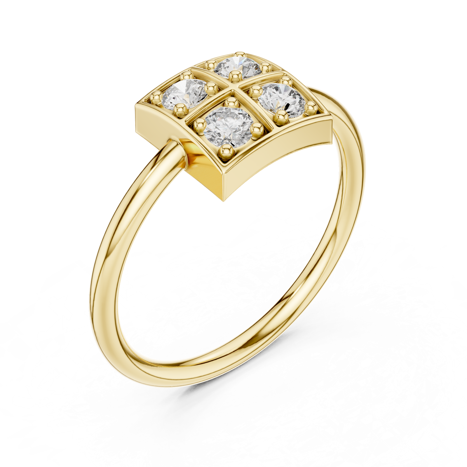 Gold Ring L28-13, Yellow Gold, view 2