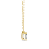 Gold Jewelry, Asscher center stone, Yellow Gold, view 3
