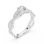 Gold Ring LR-0316, White Gold, view 2
