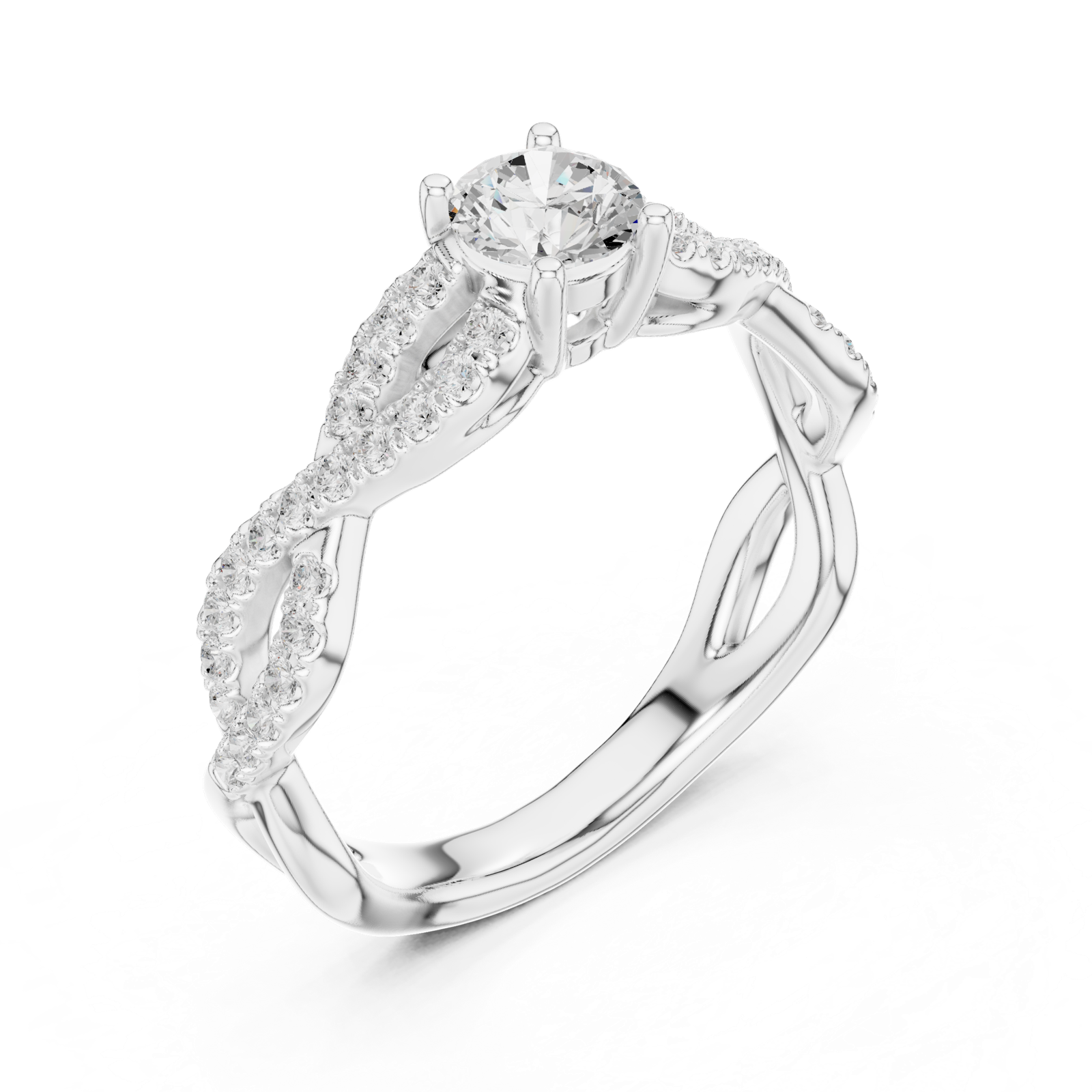 Gold Ring LR-0316, White Gold, view 2