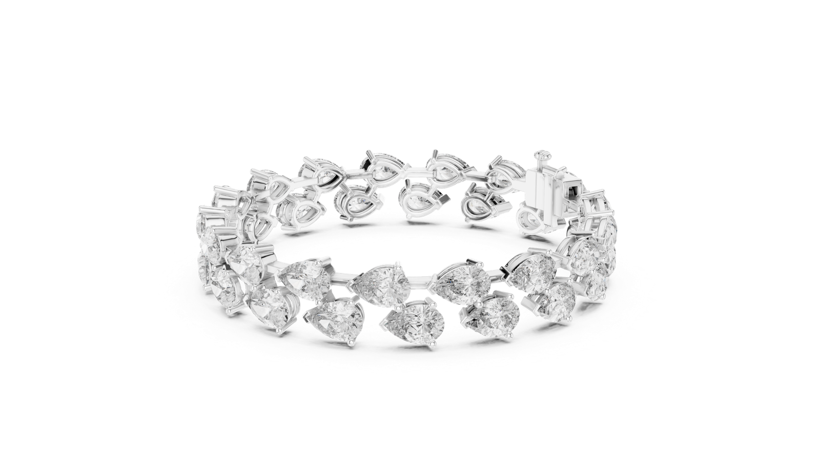 Gold Bracelet 25-CAD, White Gold, view 1