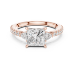 Gold Ring DDLR-861, Rose Gold, view 4