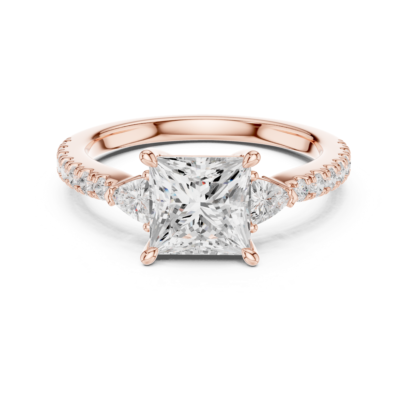 Gold Ring DDLR-861, Rose Gold, view 4