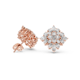 Gold Earrings AGDER-234, Rose Gold, view 1