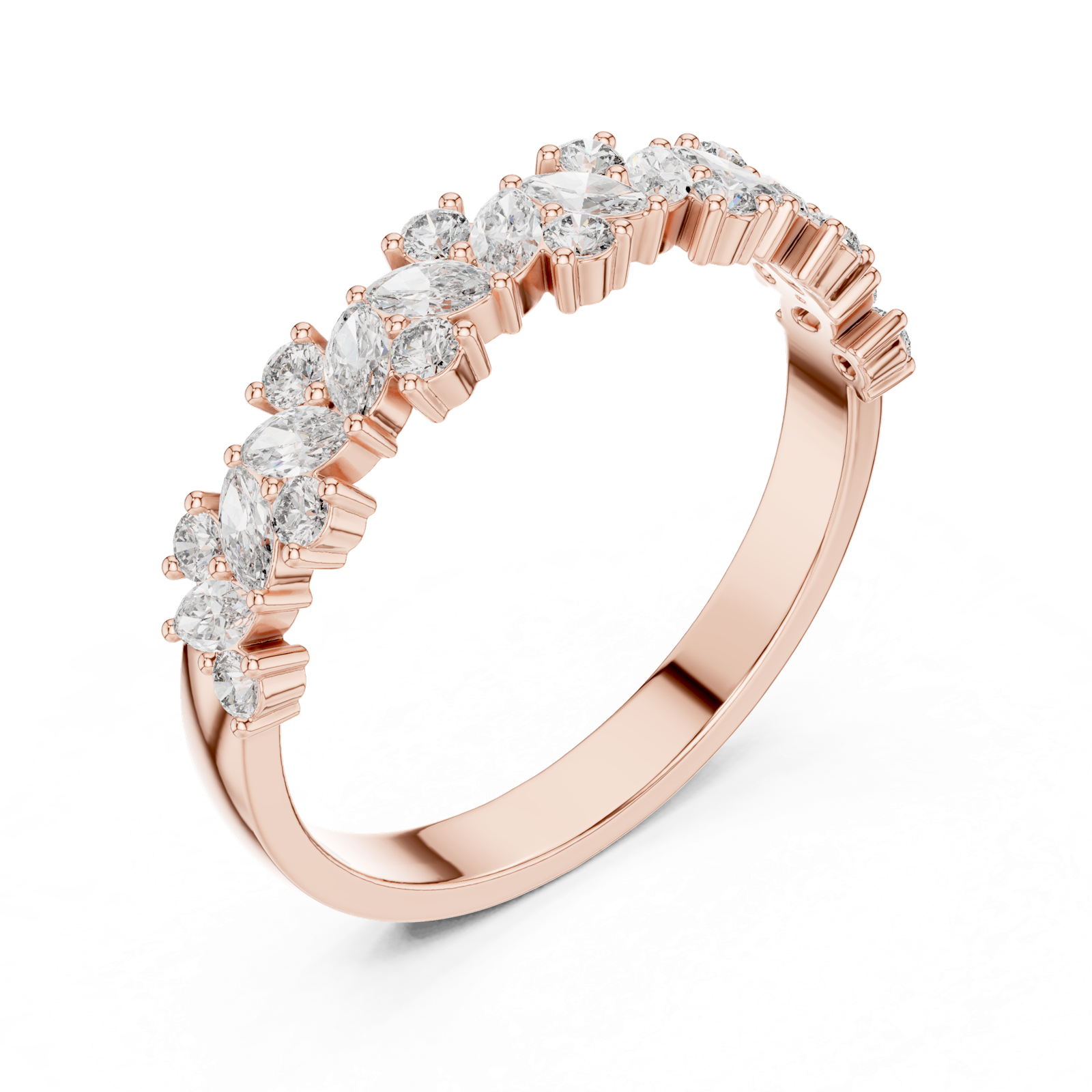 Gold Ring HLR-21, Rose Gold, view 2
