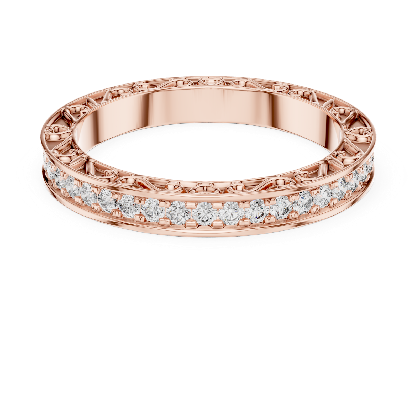 Gold Ring L03-996, Rose Gold, view 4