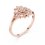 Gold Ring DR-6279, Rose Gold, view 2