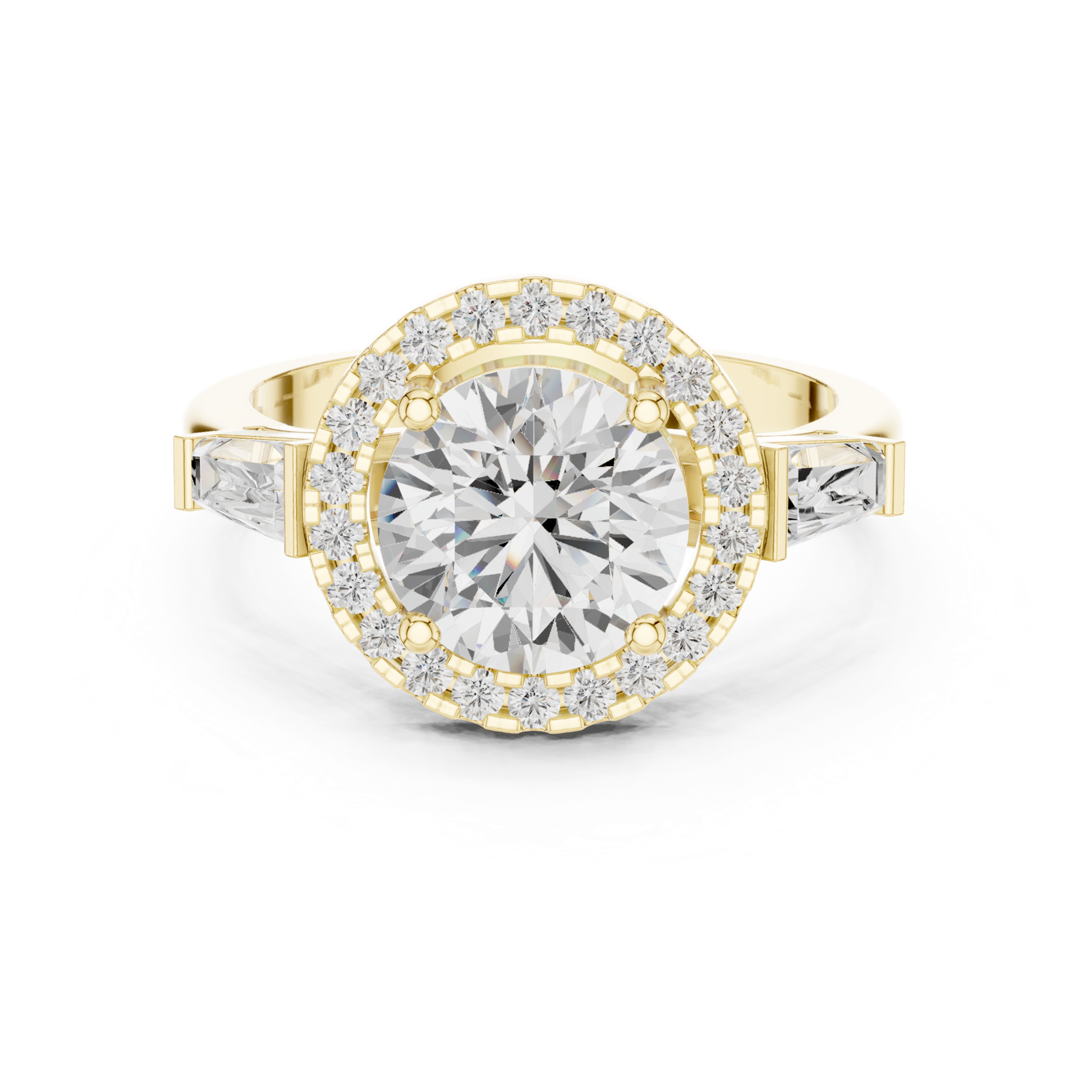 Gold Ring DDLR-342, Yellow Gold, view 4
