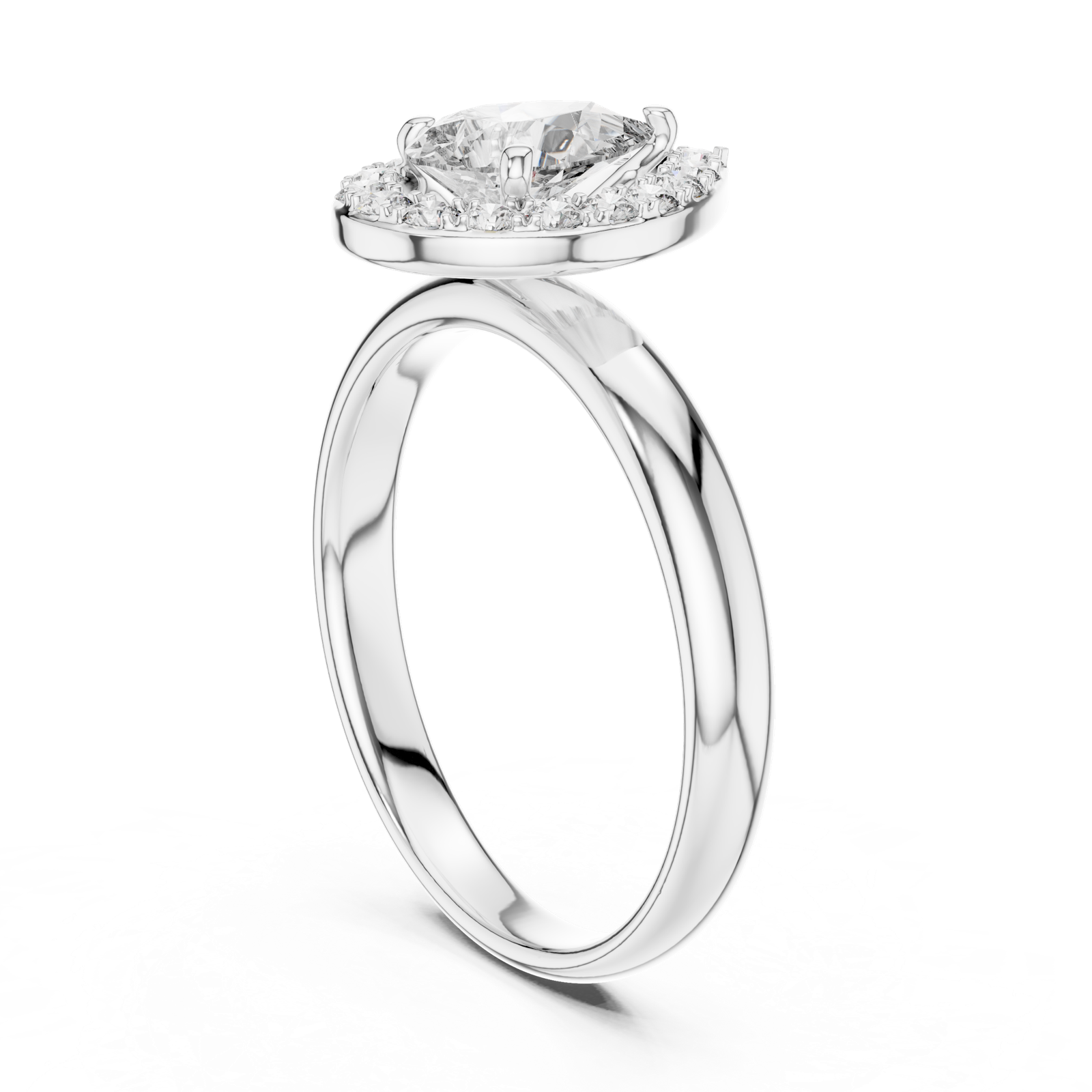 Gold Ring LR-0174, White Gold, view 1