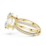 Gold Jewelry L36-25, Oval center stone, Yellow Gold, view 3