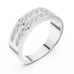14K Solid Gold Lab Diamond Eternity Ring, White Gold, view 2