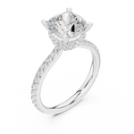 Gold Ring DDLR-1017, White Gold, view 2