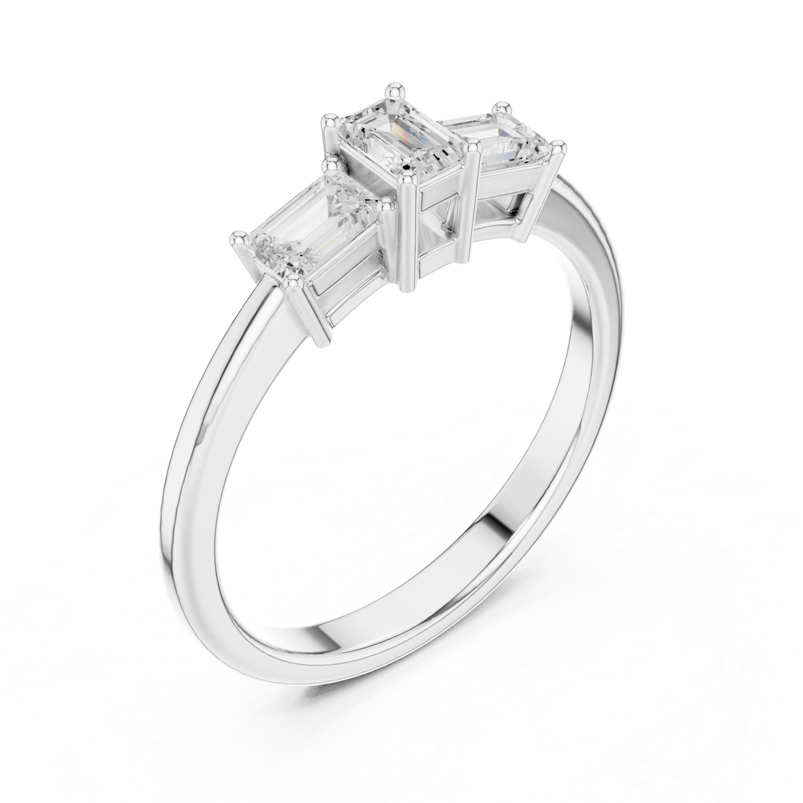 Gold Ring DDLR-480, White Gold, view 2