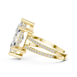 Gold Jewelry L36-13, Marquise center stone, Yellow Gold, view 3