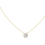 14K Solid Gold Lab Diamond Solitaire Pendant Necklace, Yellow Gold, view 1