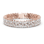 14K Solid Gold Lab Diamond Bracelet, Rose Gold