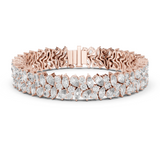 14K Solid Gold Lab Diamond Bracelet, Rose Gold