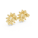 Gold Earrings AGDER-270, Yellow Gold, view 3