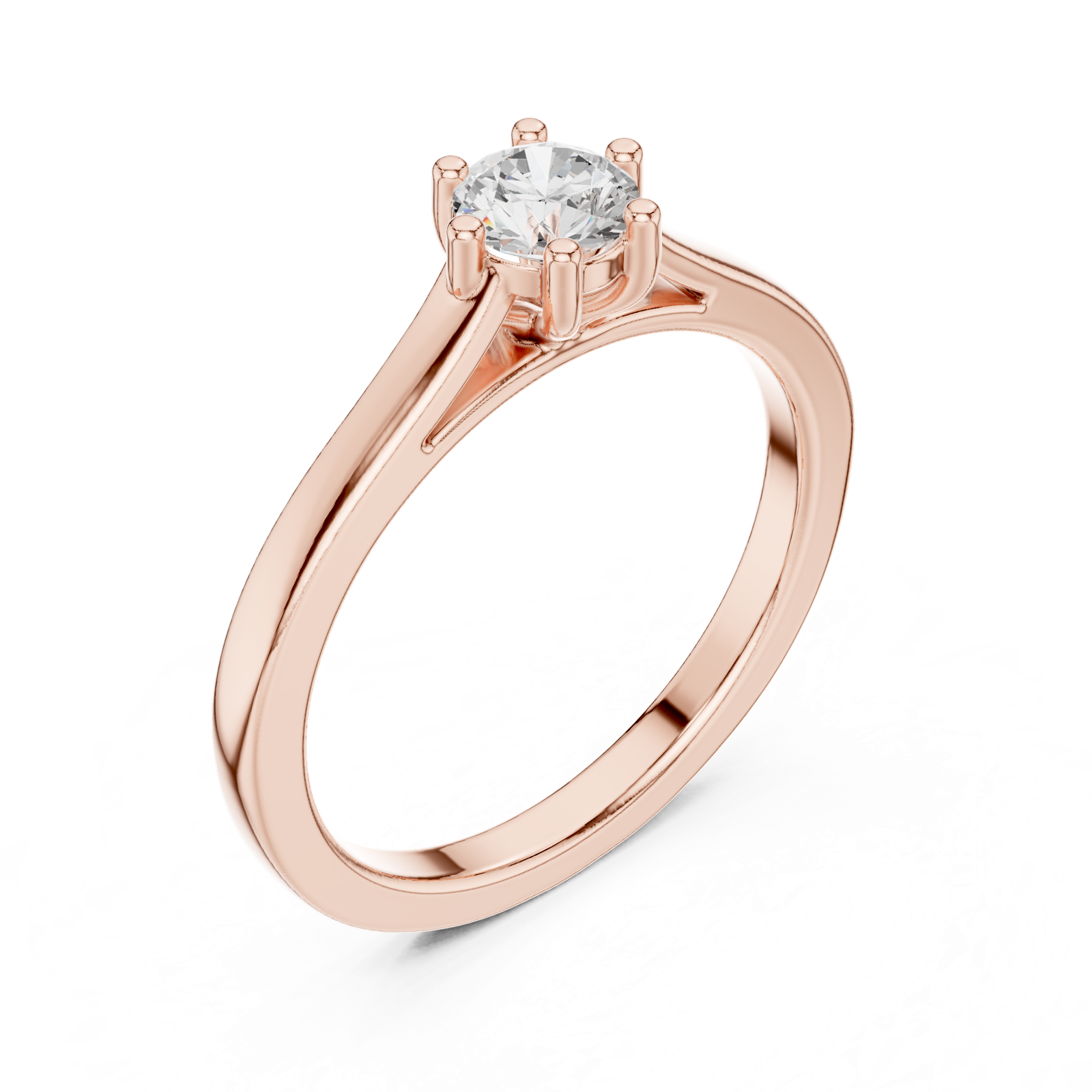 Gold Ring JLR-60, Rose Gold, view 2