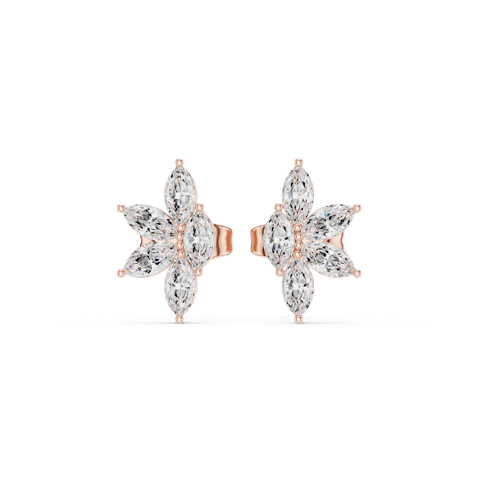 Gold Earrings Earring, Rose Gold, view 4