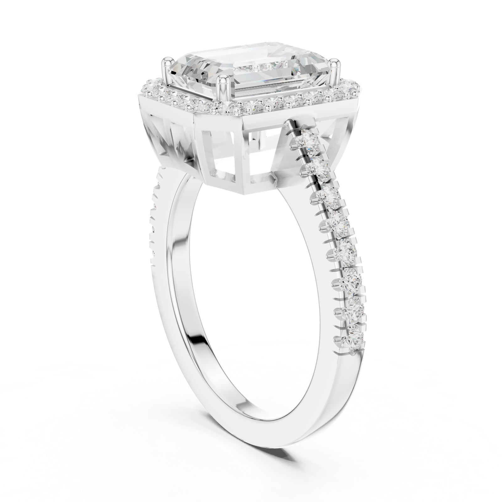 Gold Ring RLR1747, White Gold, view 1