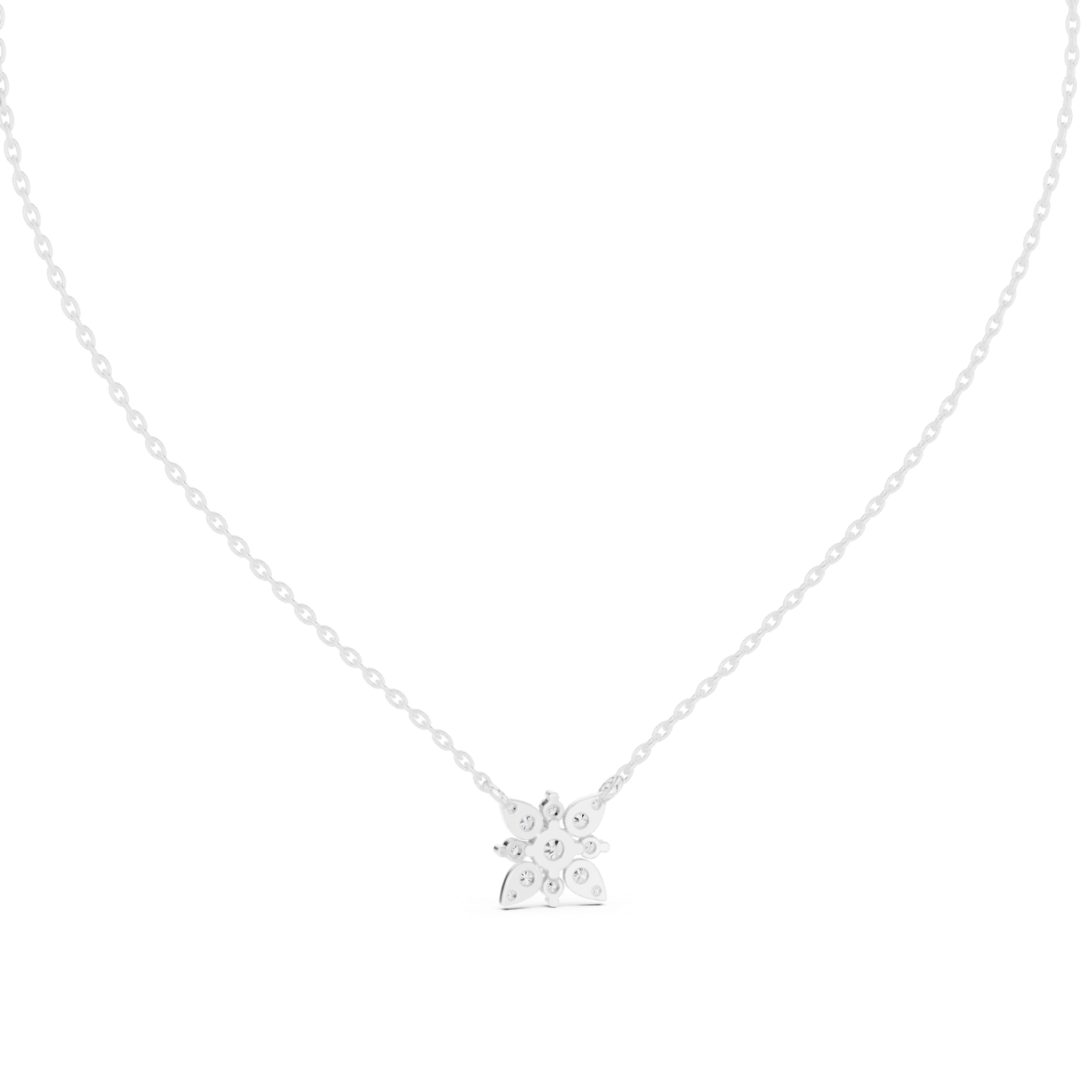 Gold Pendant GPD-0015, White Gold, view 4