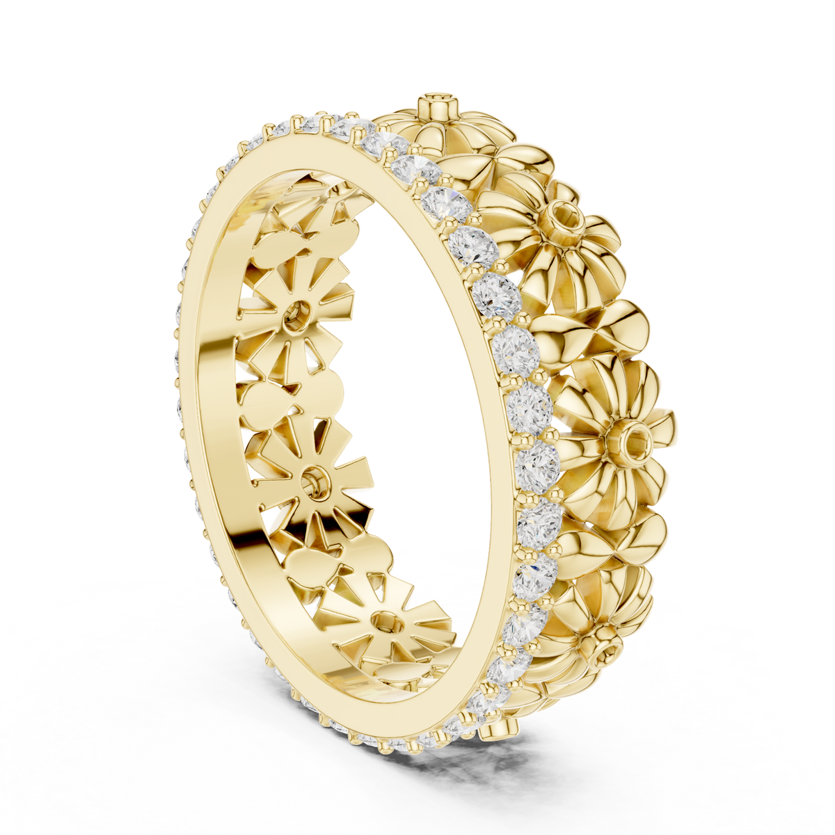Gold Ring R42, Yellow Gold, view 1