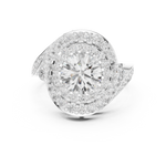 Gold Ring DDLR-402, White Gold, view 4