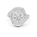 Gold Ring DDLR-402, White Gold, view 4