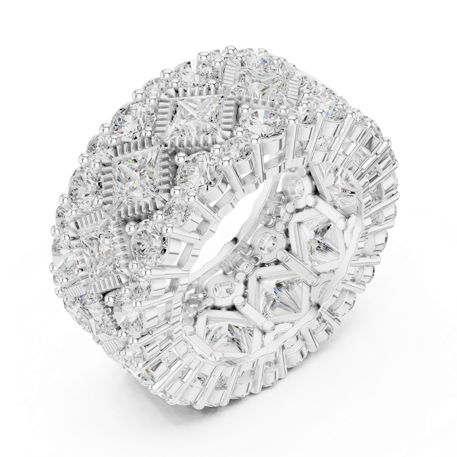 Gold Ring DDLR-370, White Gold, view 2