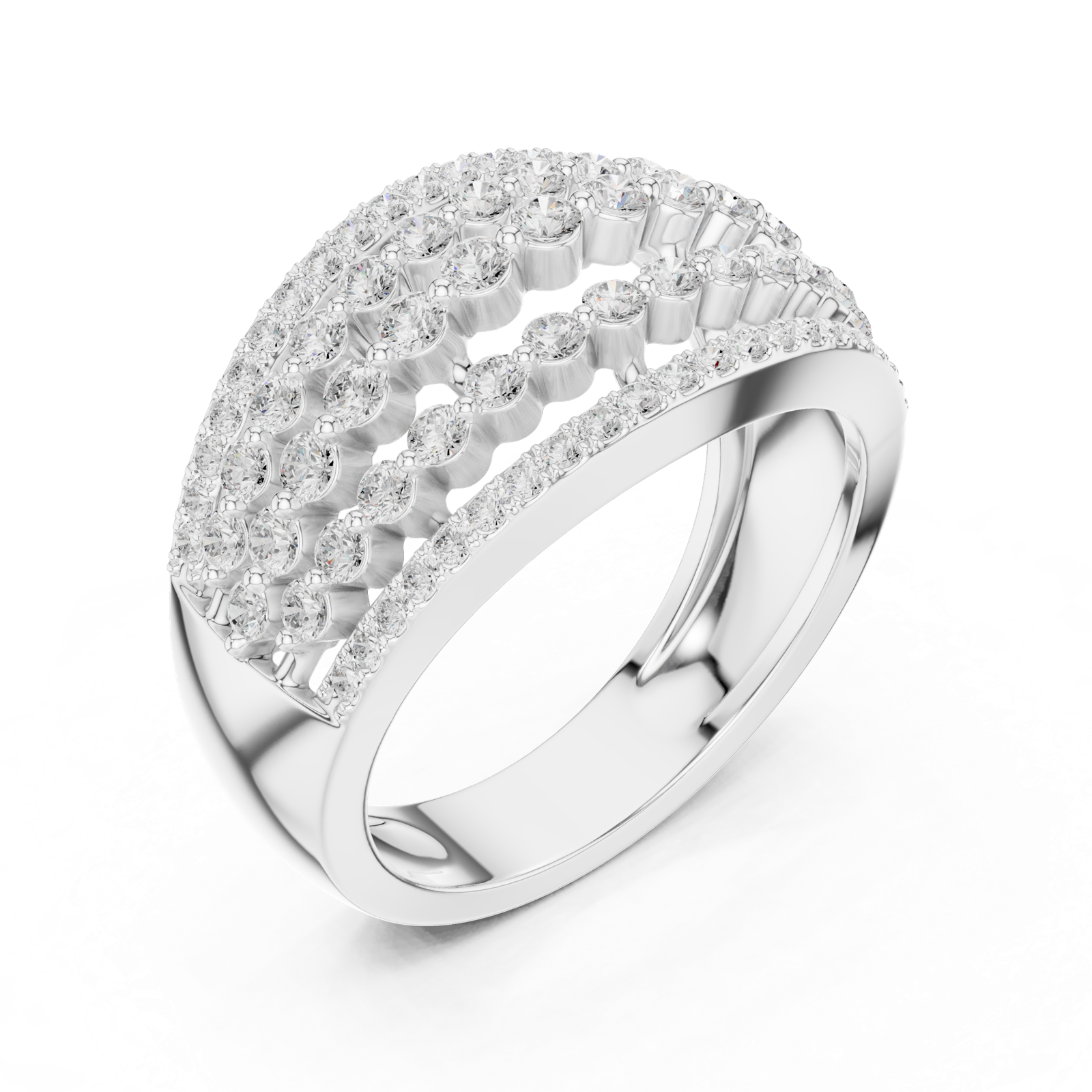 Gold Ring DDLR-759, White Gold, view 2
