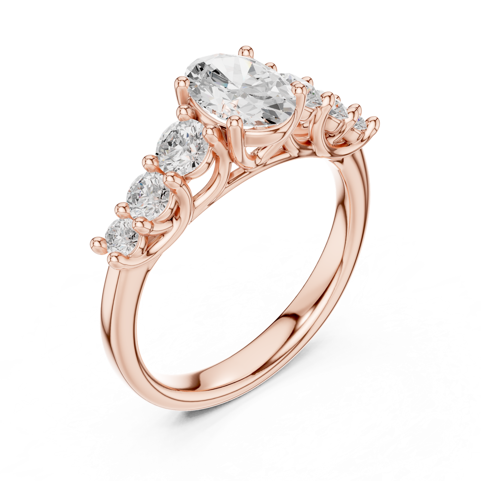 Gold Ring DDLR-704, Rose Gold, view 2