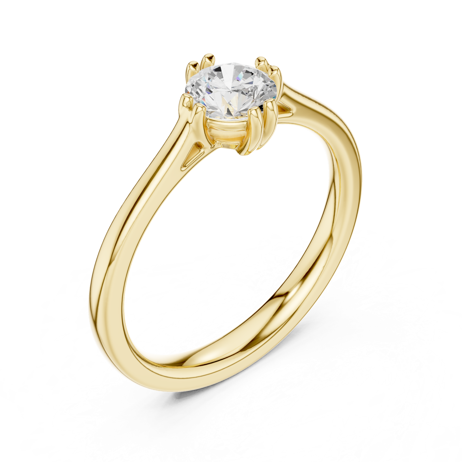 Gold Ring DDLR-542, Yellow Gold, view 2