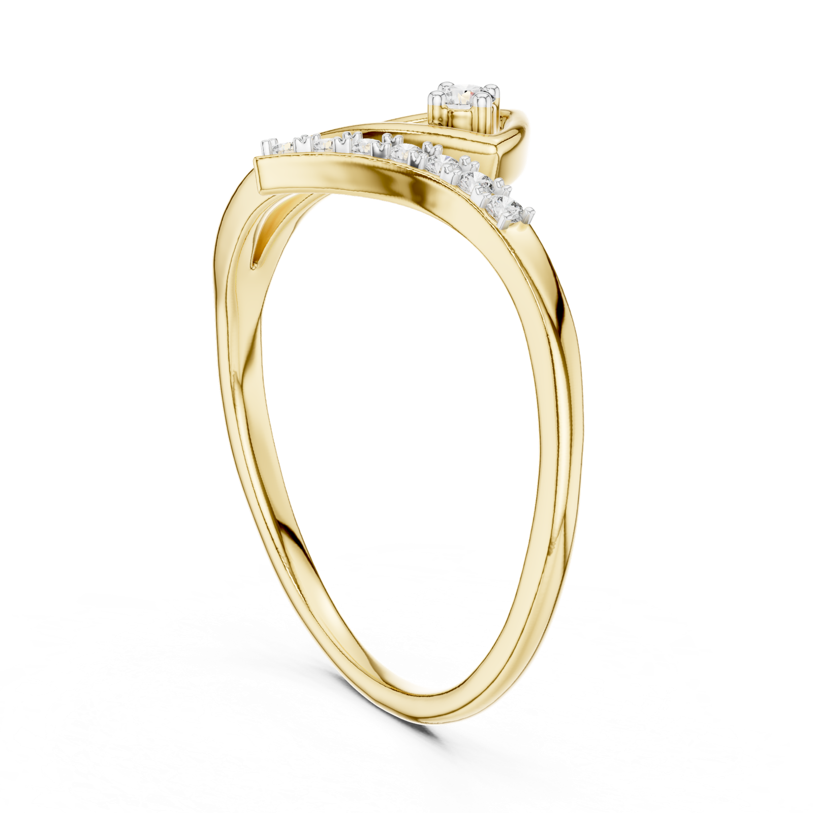 Gold Ring 12-10030@L, Yellow Gold, view 1