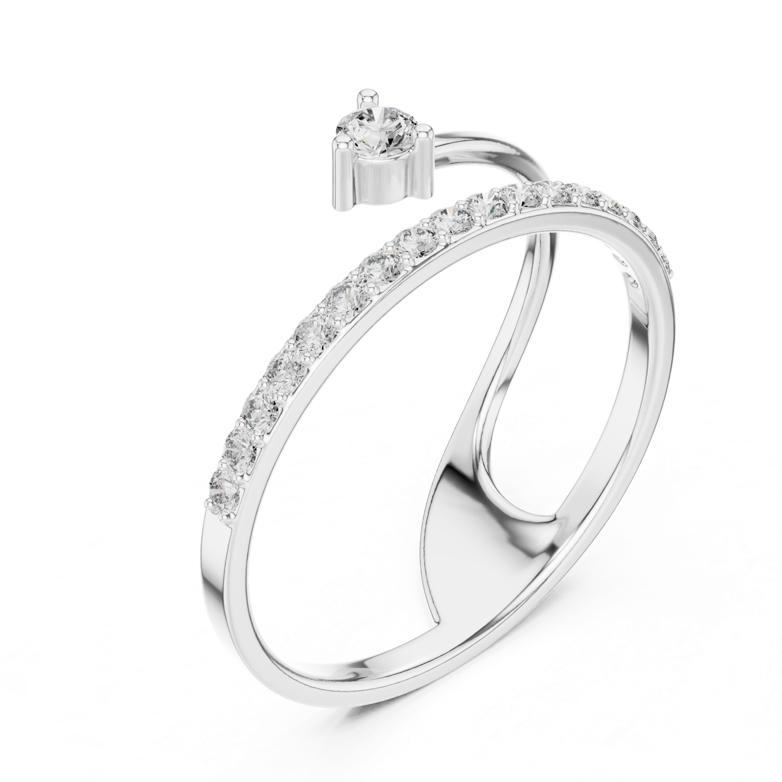 Gold Ring 1 (235), White Gold, view 2