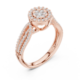 Gold Ring DDLR-755, Rose Gold, view 2