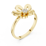 Gold Ring DR-6202, Yellow Gold, view 2