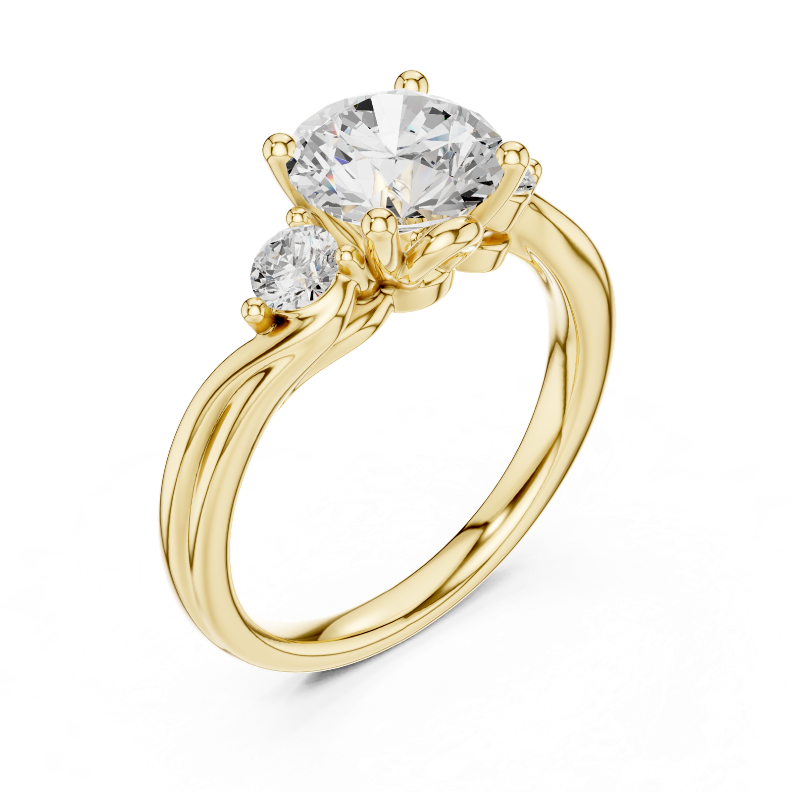 Gold Ring DDLR-272, Yellow Gold, view 2