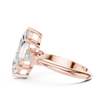Gold Jewelry L35-67, Marquise center stone, Rose Gold, view 3