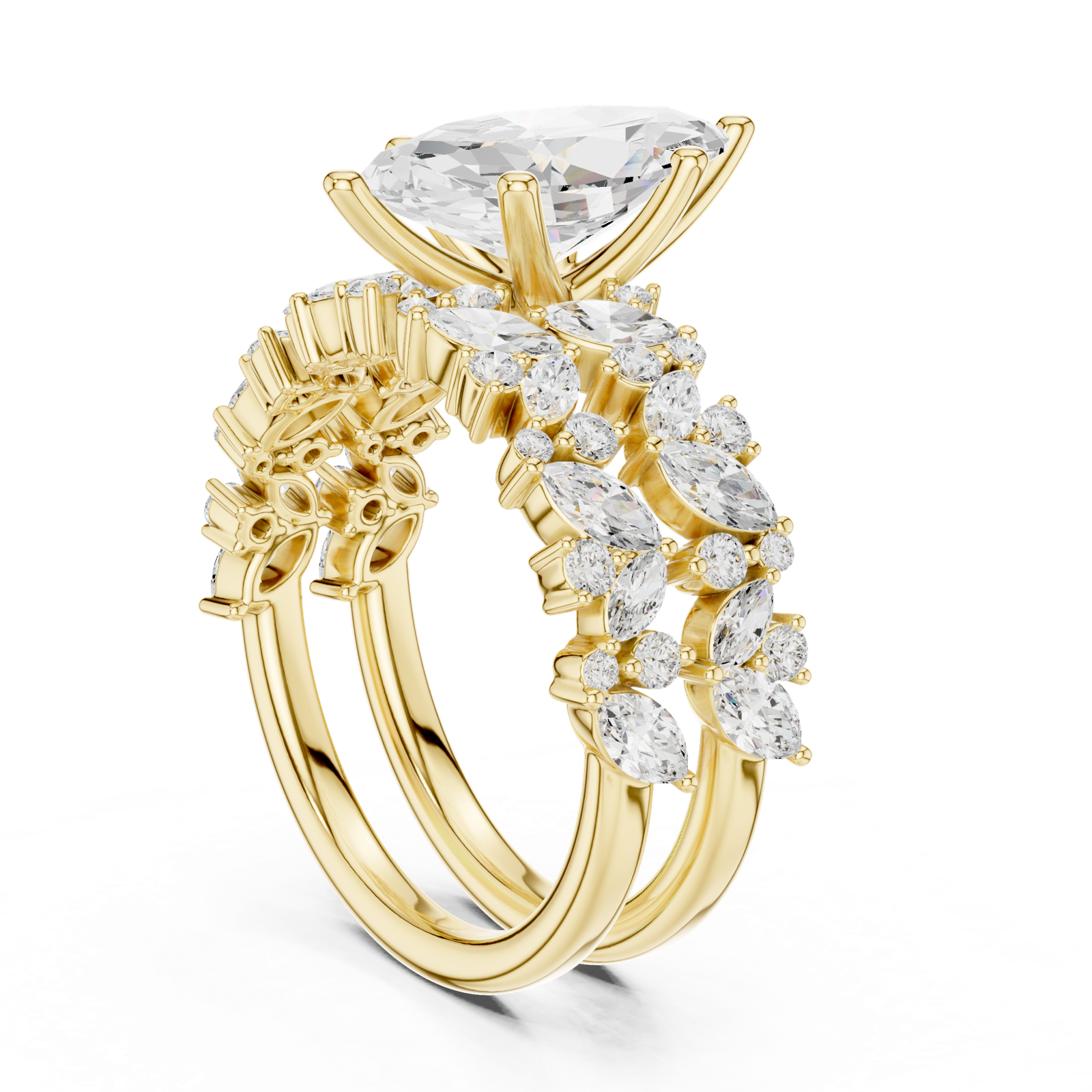 Gold Ring DDLR-942, Yellow Gold, view 1