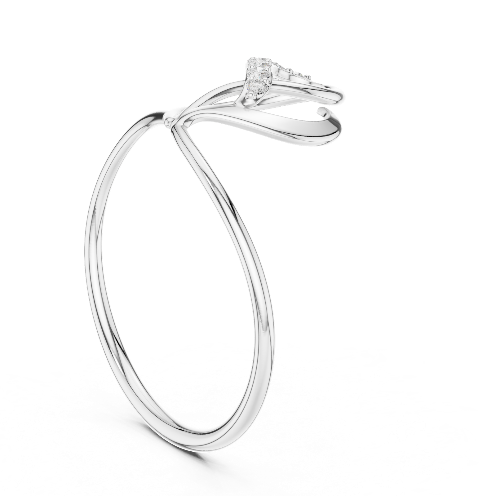 Gold Ring 1 (129), White Gold, view 1