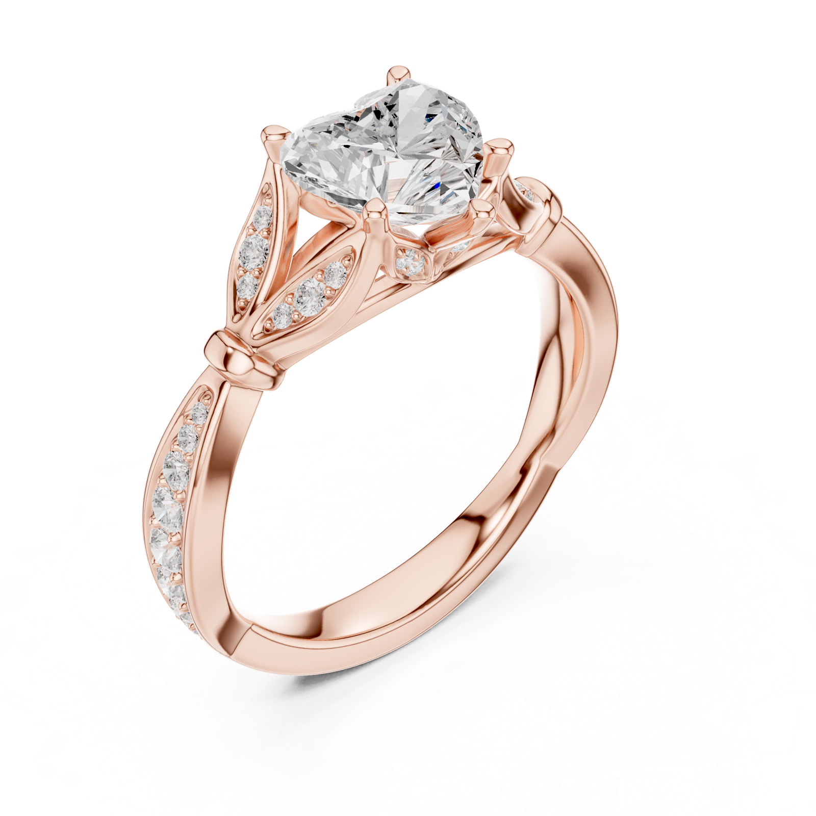 Gold Ring DDLR-934, Rose Gold, view 2