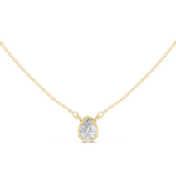 Gold Jewelry DDPS-001, Pear center stone, Yellow Gold, view 4