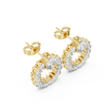 Gold Earrings L29-1, Yellow Gold, view 2