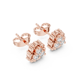Gold Earrings 9-10040E, Rose Gold, view 2