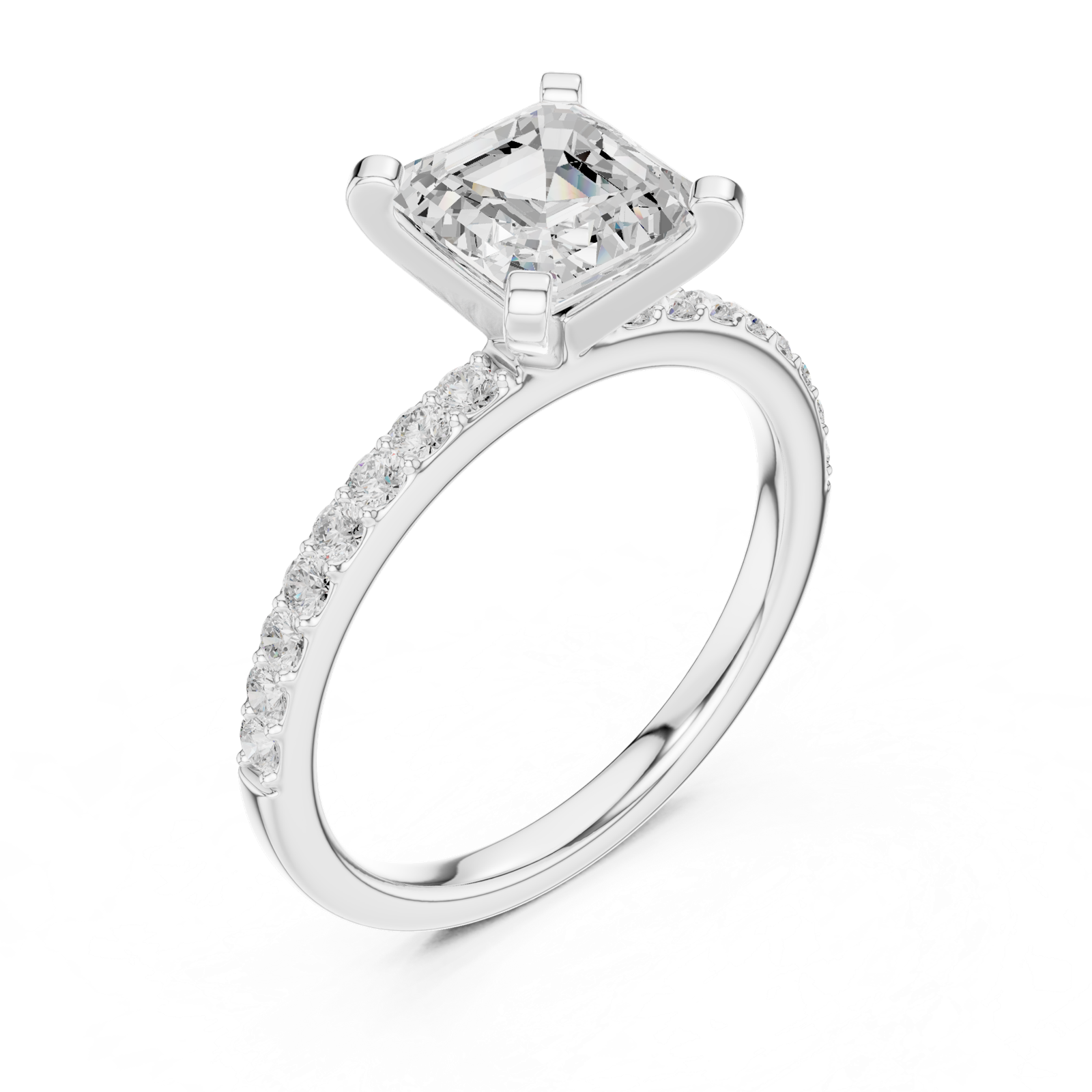 Gold Ring DDLR-884, White Gold, view 2