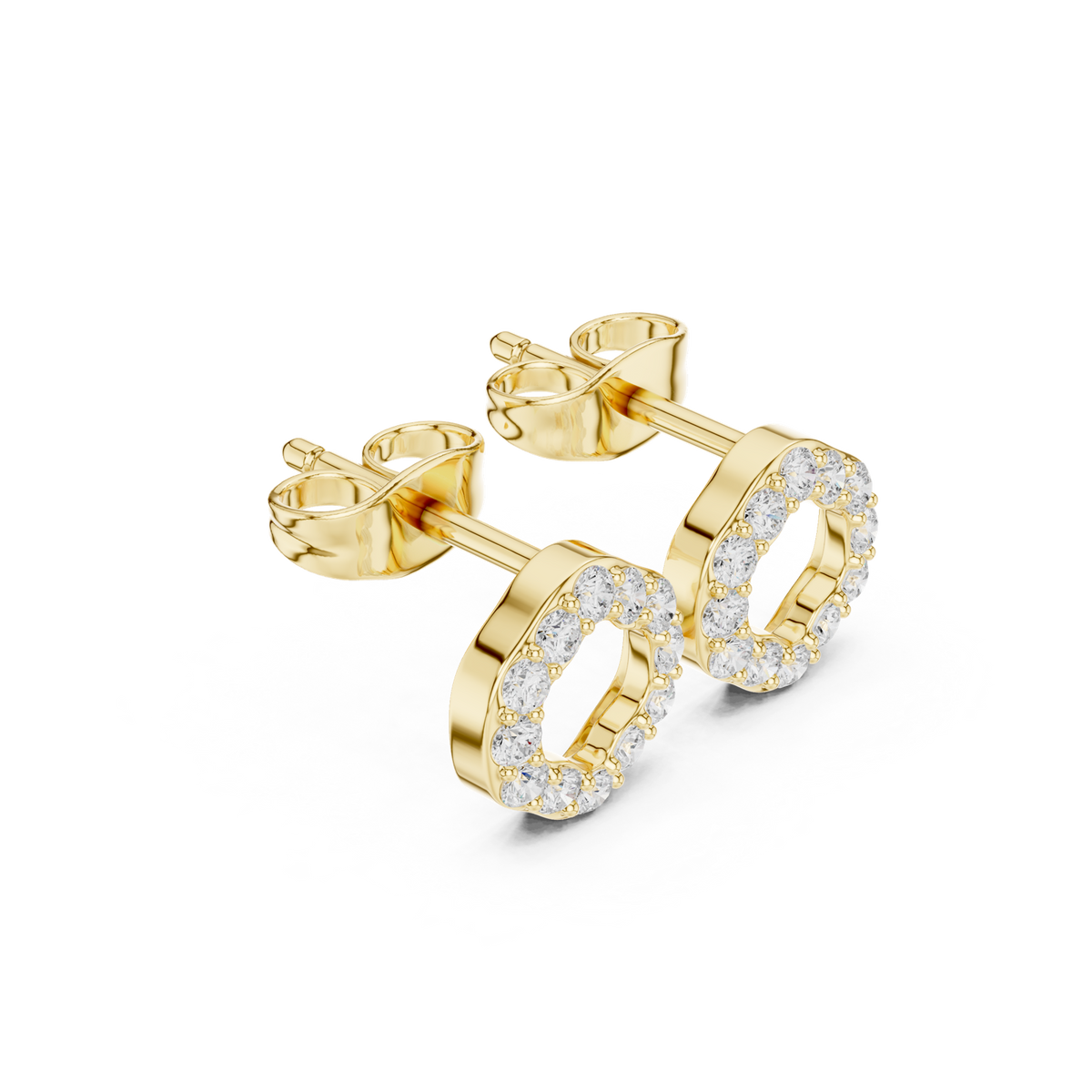 Gold Earrings SBER(16), Yellow Gold, view 1